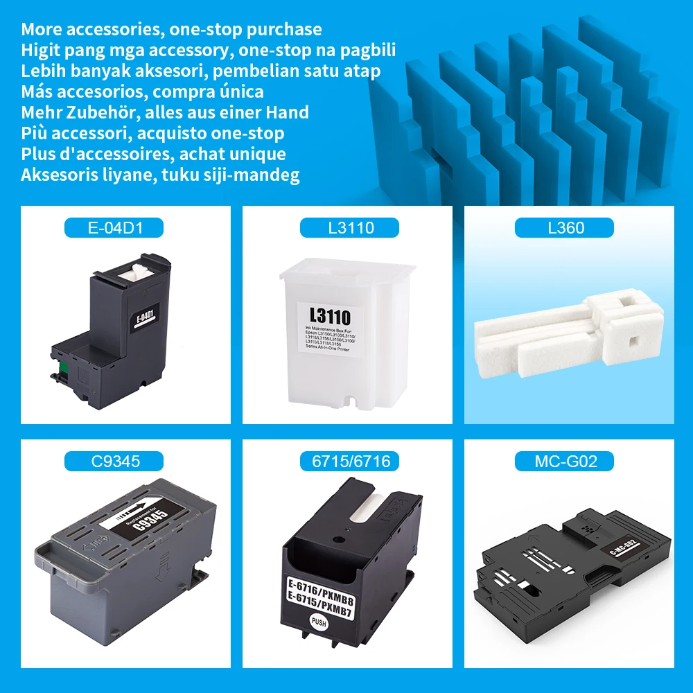 INK-TANK L810 L850 Compatible Waste Ink Tank Pad Maintenance Box for Epson L810 L850 Series Printer