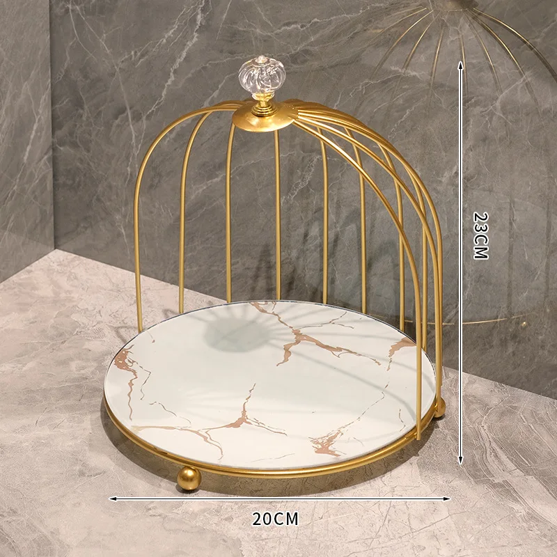 2024 New Arrive Iron Bathroom Cosmetics Storage Box Finishing Bathroom Table Bird Cage Storage Rack
