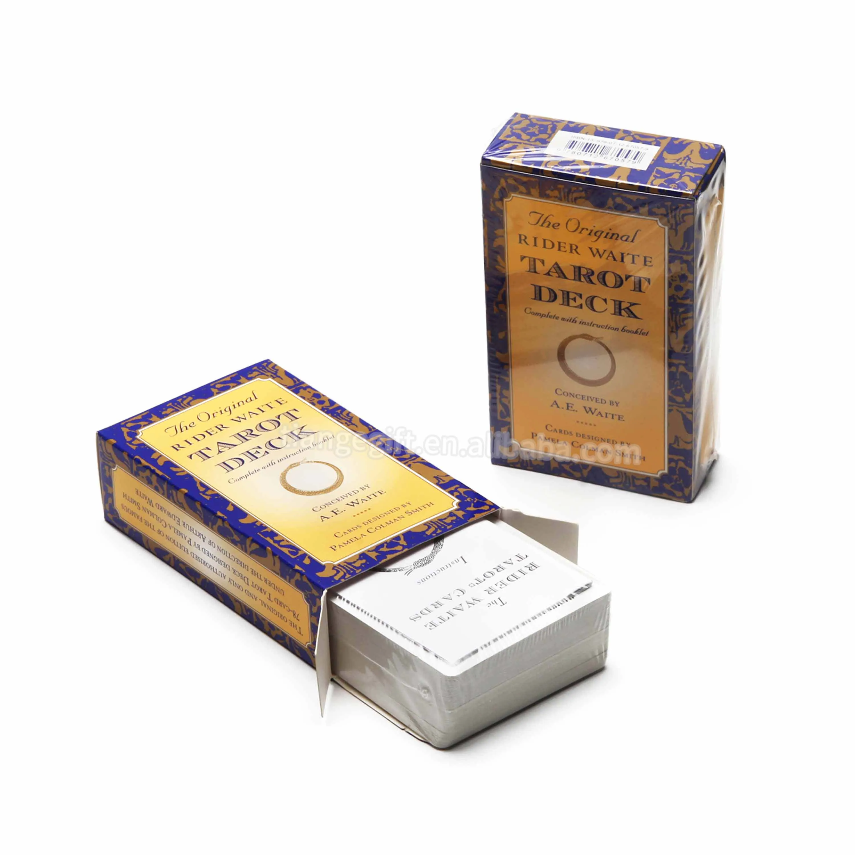 Custom Print On Demend Terrific Gold Large Tarot Cards With Book