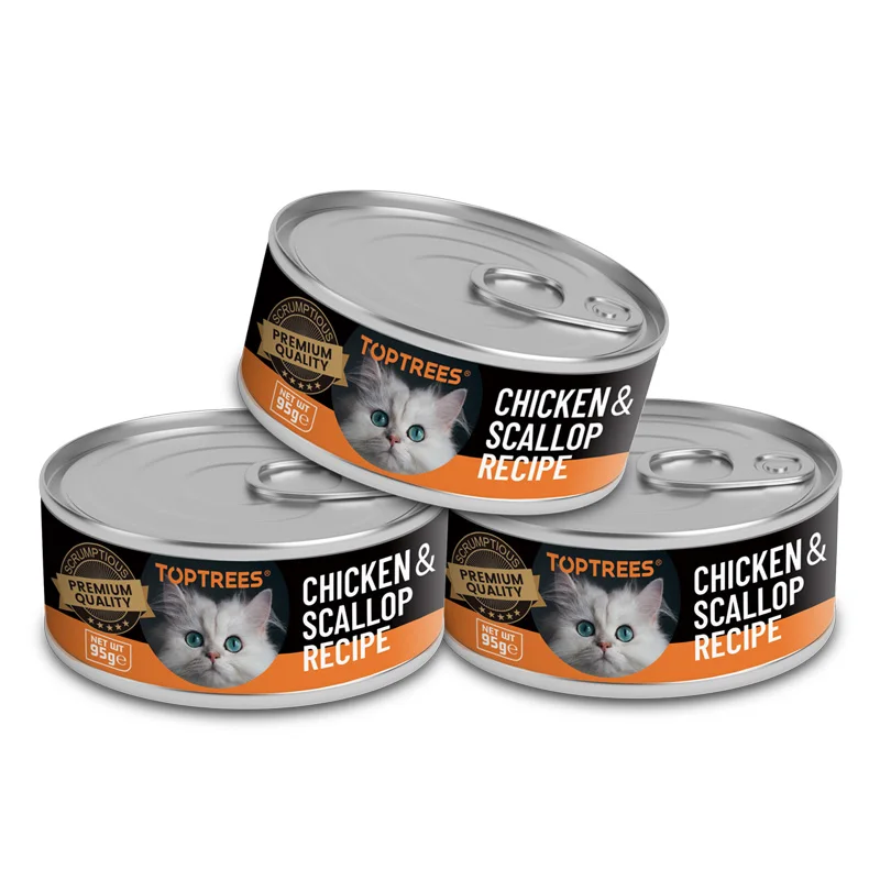 Cat wet food with organic raw material  high protein cat snacks as premium cat canned food