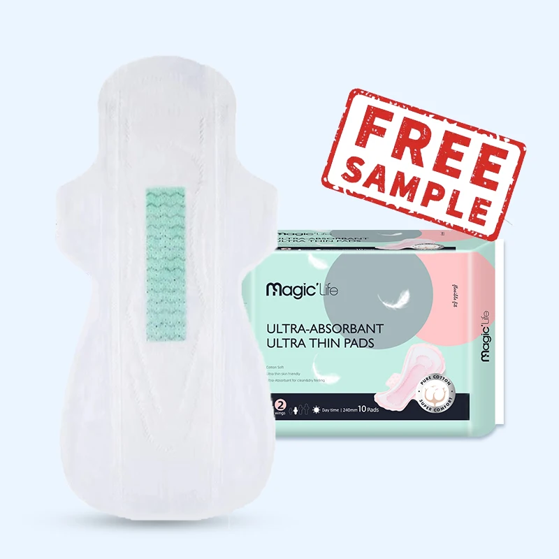 Disposable Feminine 960 bags Bulk Deal 240mm Organic Cotton Menstrual Biodegradable Lady Pad Sanitary Napkin Towel