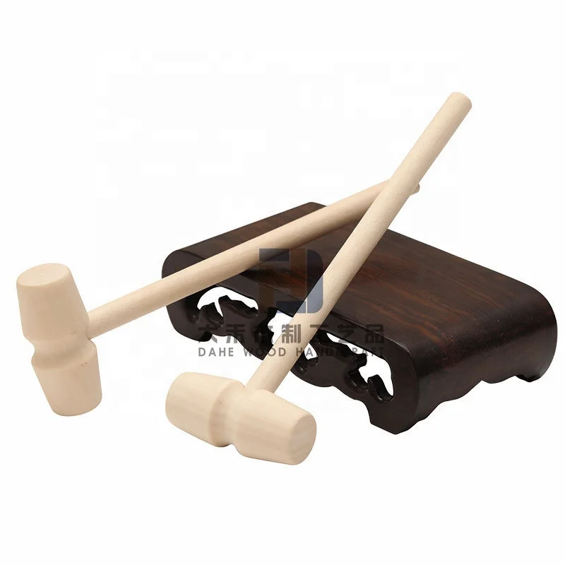 Unfinished Wooden Hammers Mallet Small Blank Wood Hammer for Kids Toy DIY Crab Lobster Tool