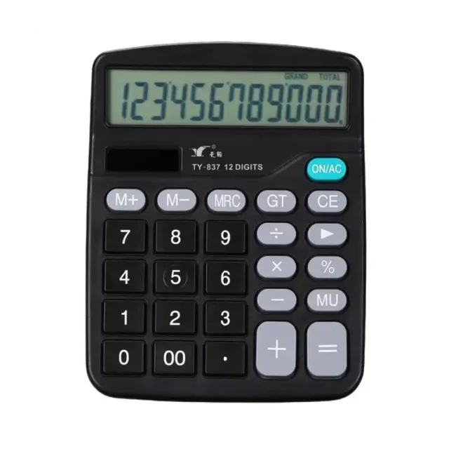 Factory hot sale solar 12 digits desktop business accounting financial electronic calculator for business