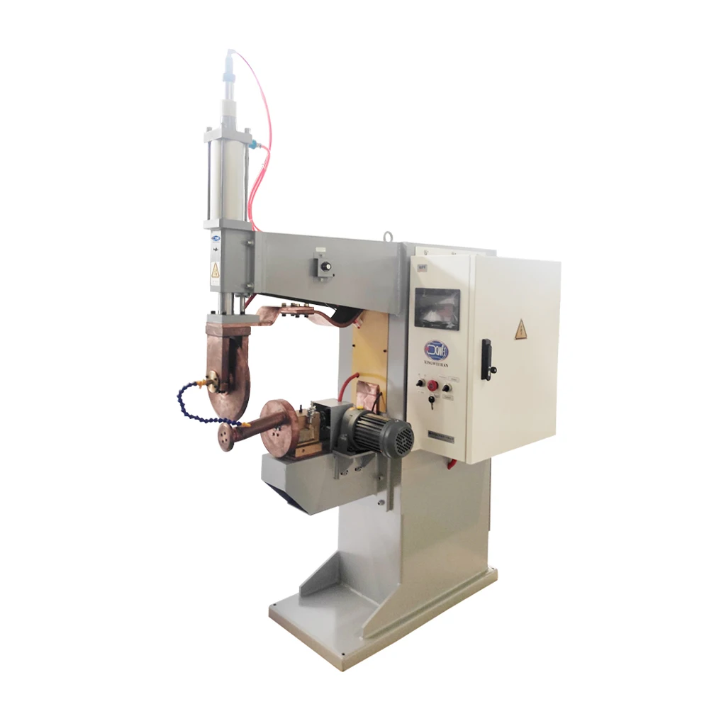 Water Cooled Copper Aluminum Sheet Metal Air Pressure Vertical Seam Welding Longitudinal Seam Welder Machine