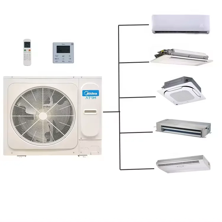 Midea Wall Mounted Ducted Fan Coil Ceiling 5ton Inverter Split Ac Dc Cassette 24000btu Multisplit Air Conditioner