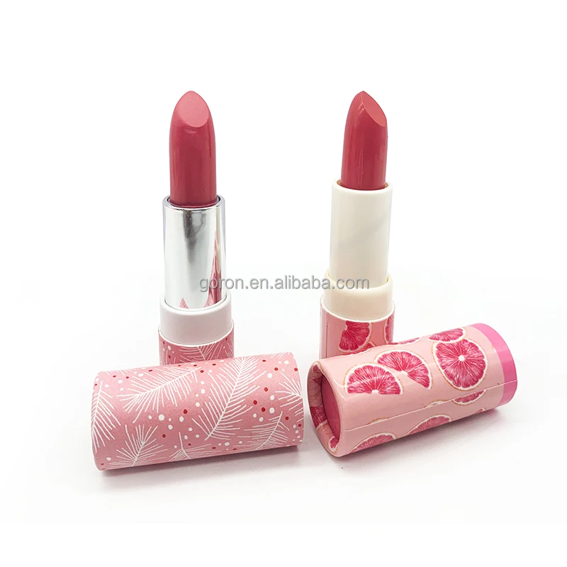 Private label wholesale long lasting waterproof matte lipstick 4g printed paper tube outer packaging chemical composition