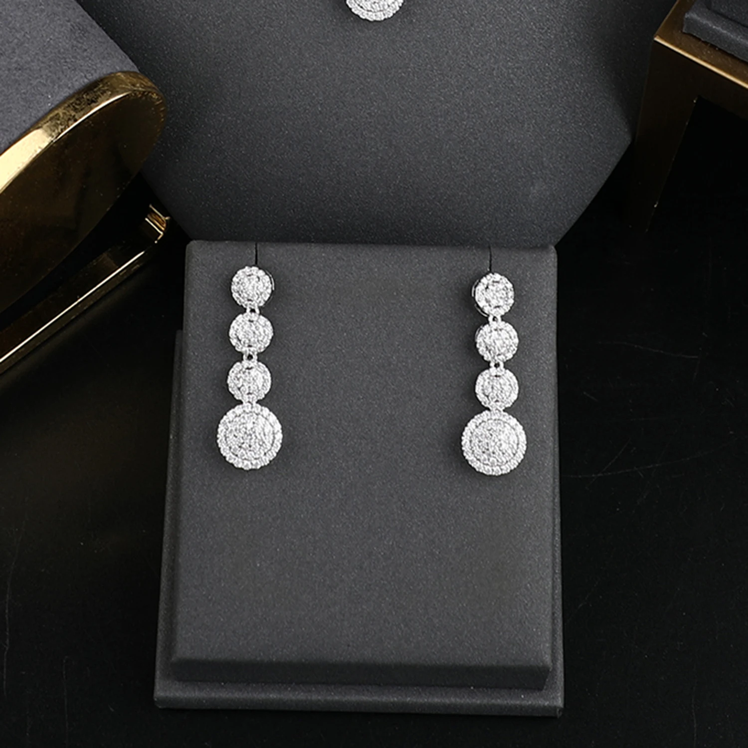 Arab Bridal Party Jewelry Set Design Cubic Zirconia Luxury Women Wedding Jewelry Sets