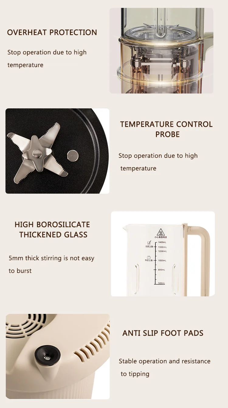 600w Smart Pot Small Boiling Teapot Baby Food Supplement Soy Milk Processor Food Mixer Machine For Commercial Juicer Blender