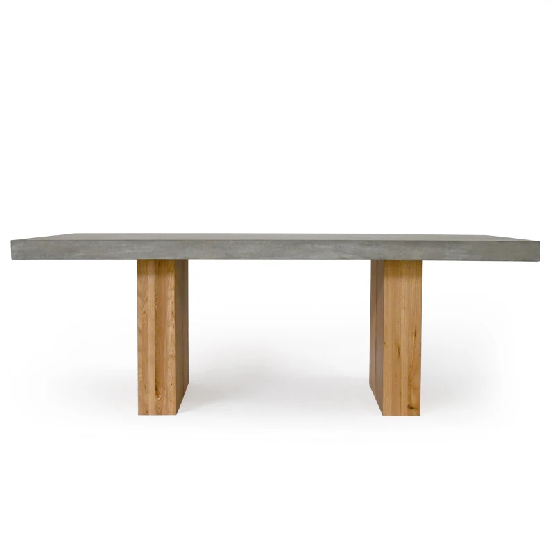 Luxury Hotel Nesting Rectangle Wooden Coffee Tables Top Tea Furniture Living Cement Concrete Modern Dining Table