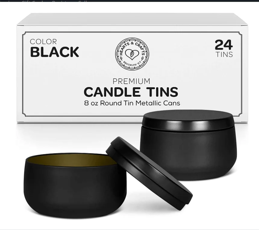 Solid color colorful travel matte rose gold black 4 oz 6 oz 10 oz 12 oz  16 oz Aluminum  Soy Wax candle tin jars  for candle