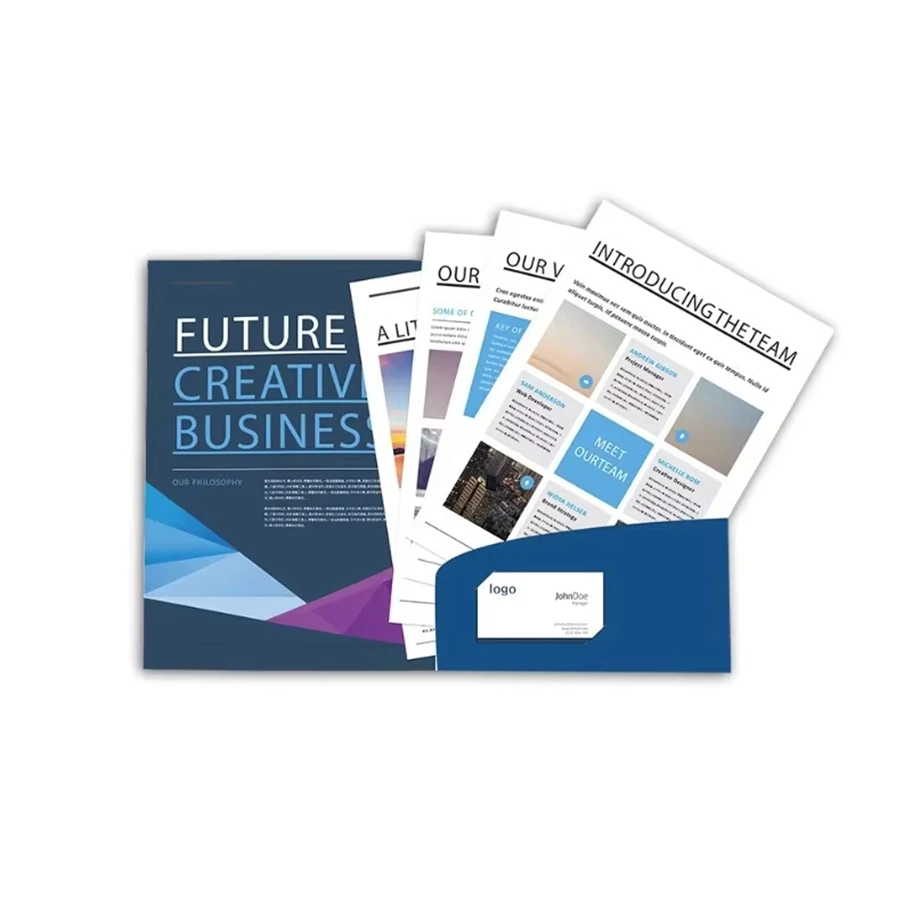 A4 A5 Paper Document Presentation File Folders Custom Logo Business File Folders Presentation Folder