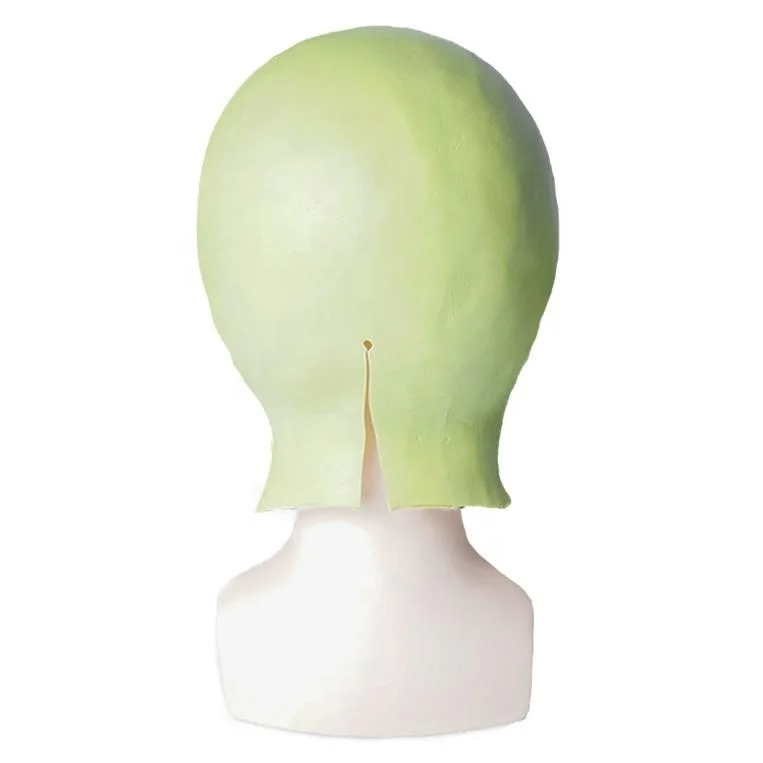 Amazon hot sale halloween cosplay latex mask for adults green latex masquerade masks