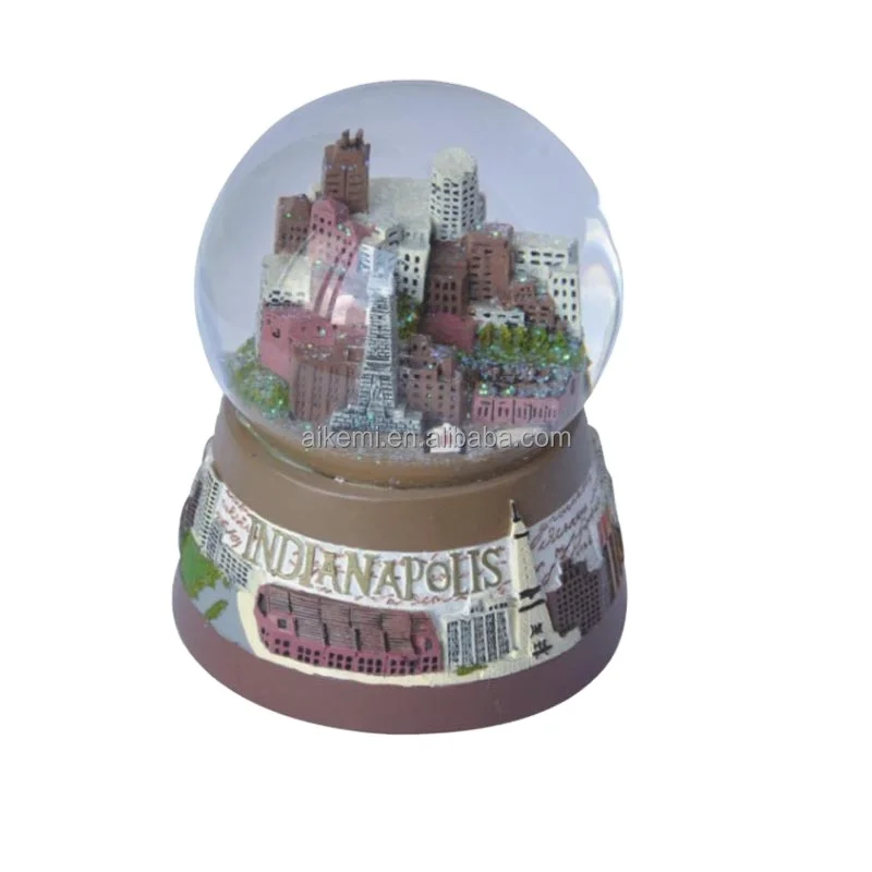45,65,80,100mm polyresin souvenir snow globe,souvenirs gifts snow balls,decorative crystal soil water balls for eco-plant
