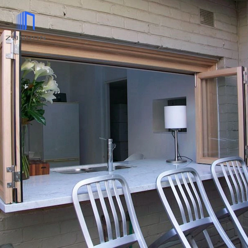 ZONRON New simple fold window household open indoor window wholesale aluminum balcony windproof folding window