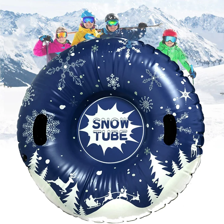 MIO 47 Inch Custom Pattern Size PVC Inflatable Heavy Duty Snow Sled Tube for Sledding