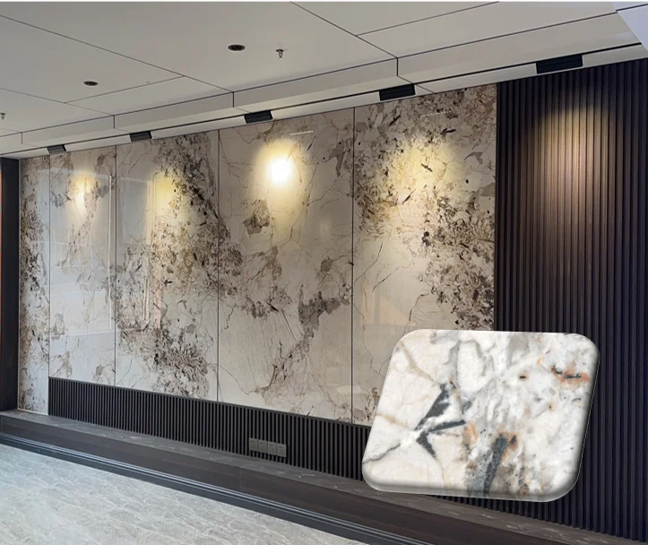 Wholesale 5MM Wood bamboo charcoal veneer interior decoration board PVC wall panel