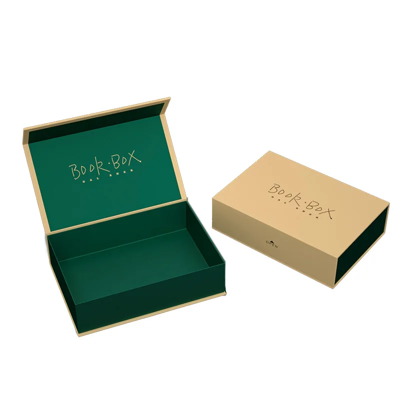 Luxury Flat Packing Folding Cardboard Paper Pink Box Ribbon Closures Book Shaped Foldable Packaging Gift Boxes With Magnetic Li