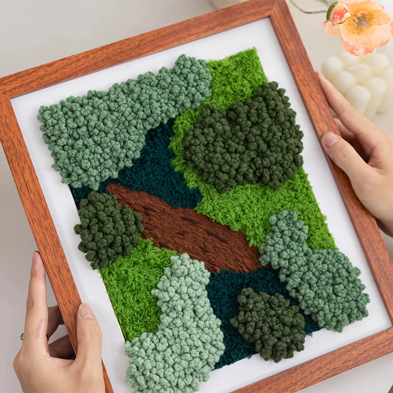 Material Kit Factory direct DIY Craft Punch Needles Kit with Tool Wall Decor