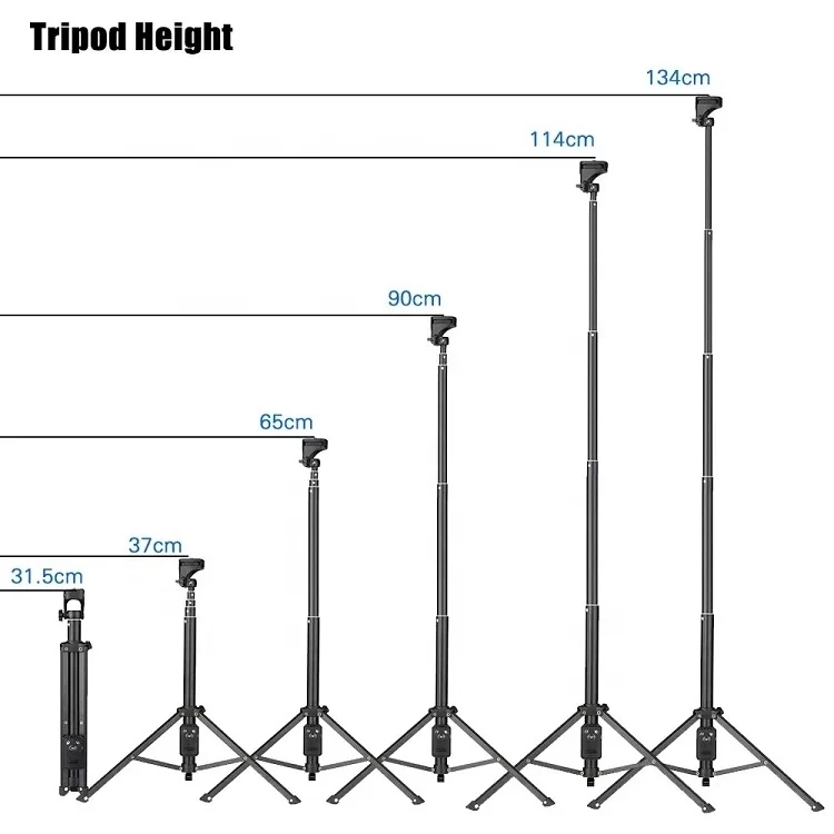 
YUNTENG 1688 Extendable 51 Inch Mobile Phone Camera Monopod Selfie Stick Tripod Stand with Wireless Remote 