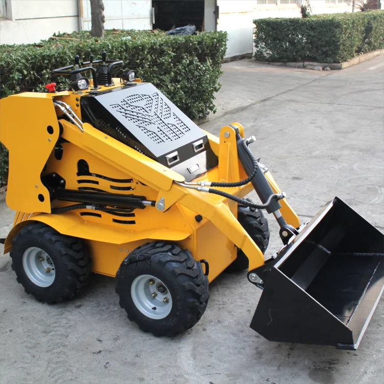 VIFT Factory Price 200kg 300kg Capacity Wheel Type Mini Skid Steer Loader Collocating Buckets Bulldozers Filler Rippers Forks