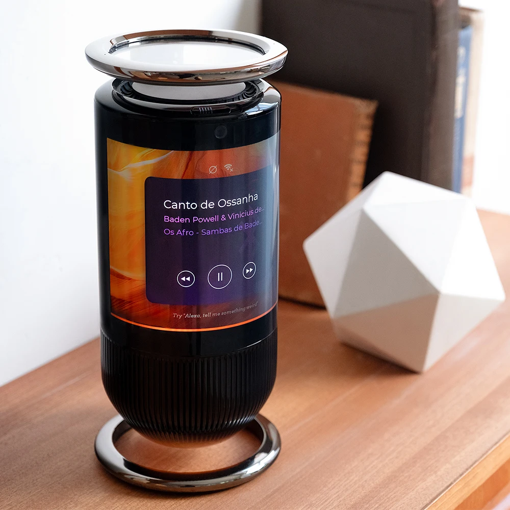 Беспроводной ЖК-дисплей MIRAGE AMOLED динамик Alexa 3D музыка светодиодная подсветка с изогнутым экраном портативный смарт-динамик