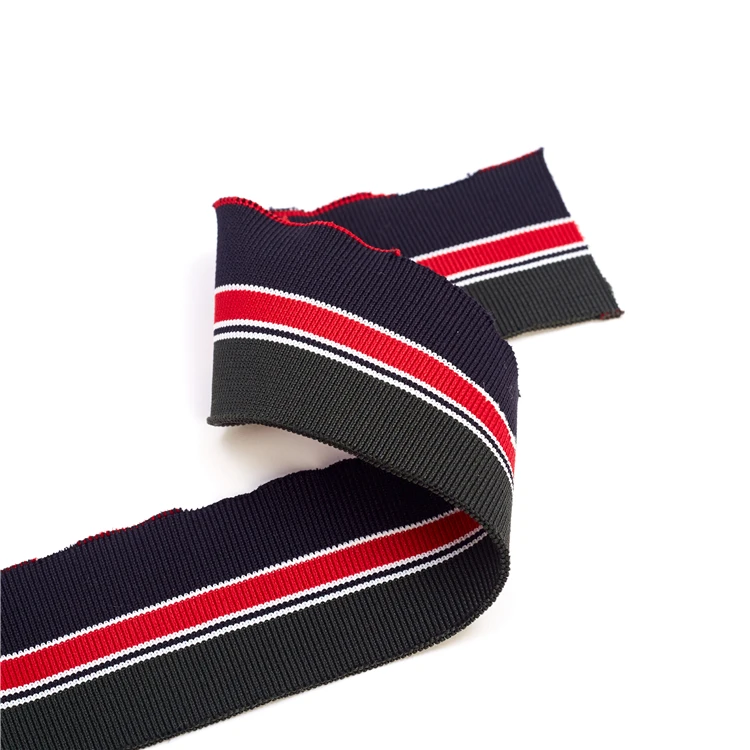 knitted cuff t shirt ribbed collar knitted cuffs for jackets