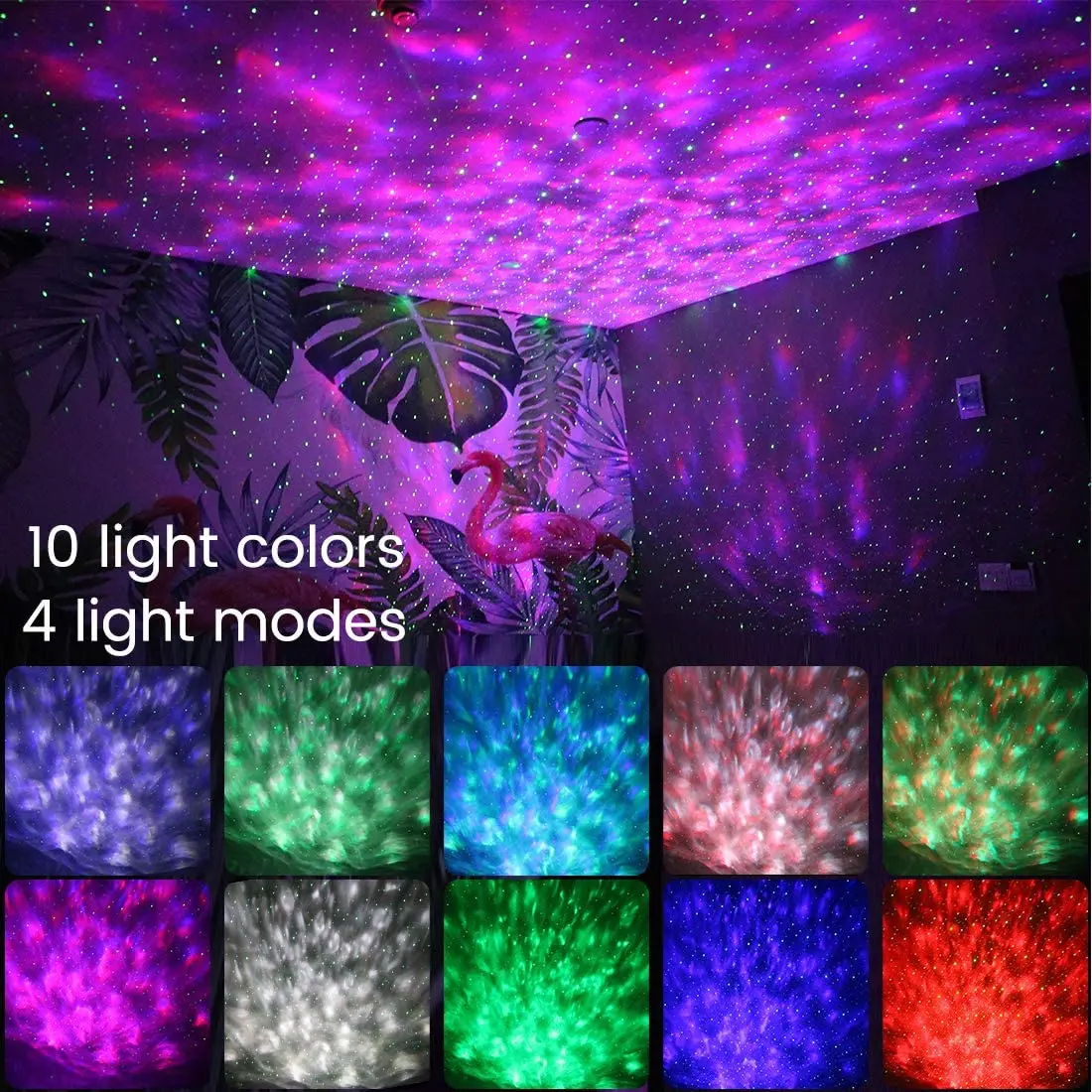 
Star Projector Night Light Projector with Led Galaxy Ocean Wave Projector Music Speaker for Night Light Ambiance 