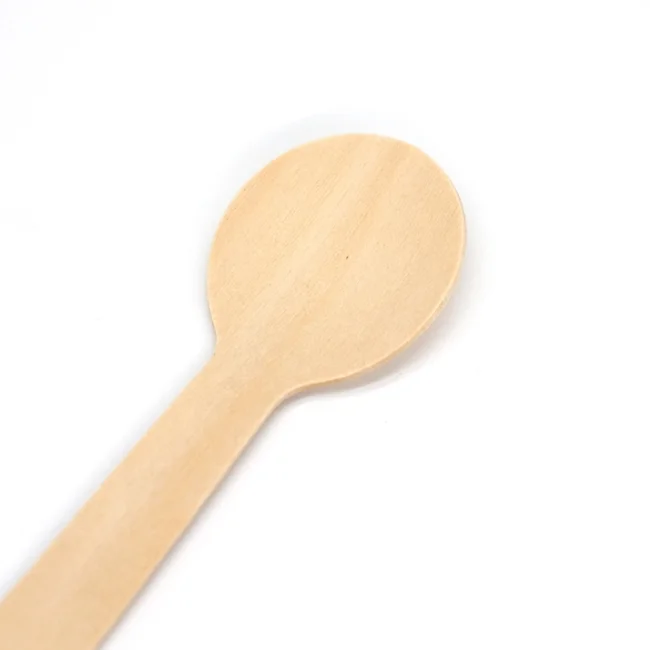 Natural bulk cheap small classic wooden disposable wooden spoon for ice cream