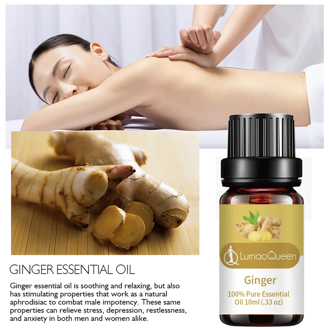 OEM/ODM Guangzhou Factory Relieve Fatigue Soothing 10ml Oil soluble Ginger Water Based Essential Oil Gift