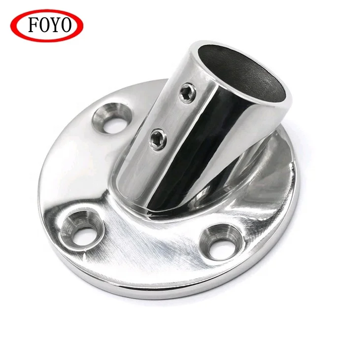Boat Hand Rail Fitting-45/60/90 Degree 1 inch Rectangular Base-Marine 316 Stainless Steel usd by Boats/Awning