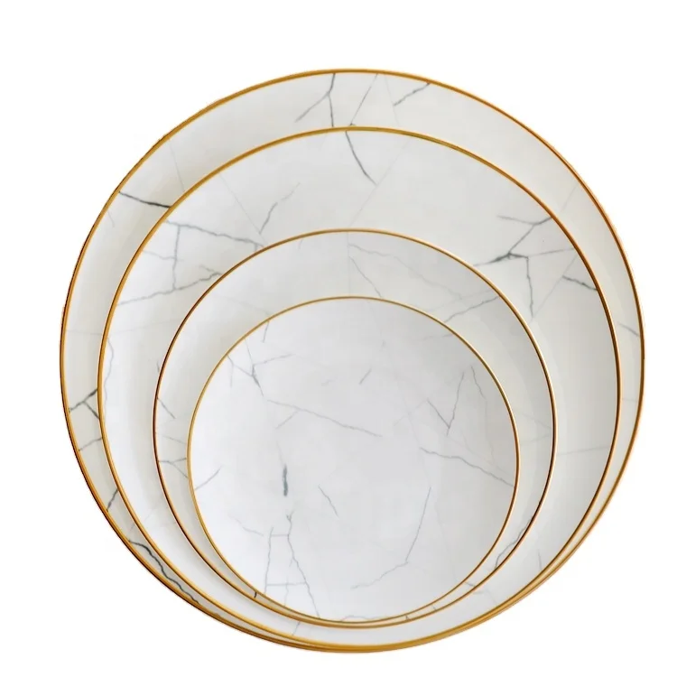 China fine bone 10.5 inch ceramic dinner plates dinnerware sets luxury