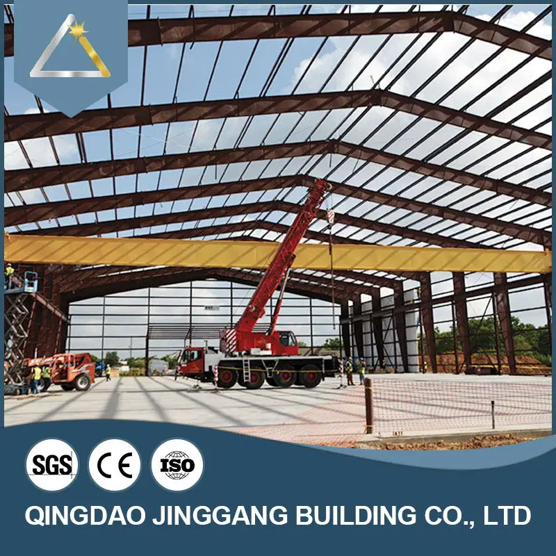 Working Platform Warehouse Factory Industrial Workshop Framed Structure Designed Steel Building Metal Frame For Hangar