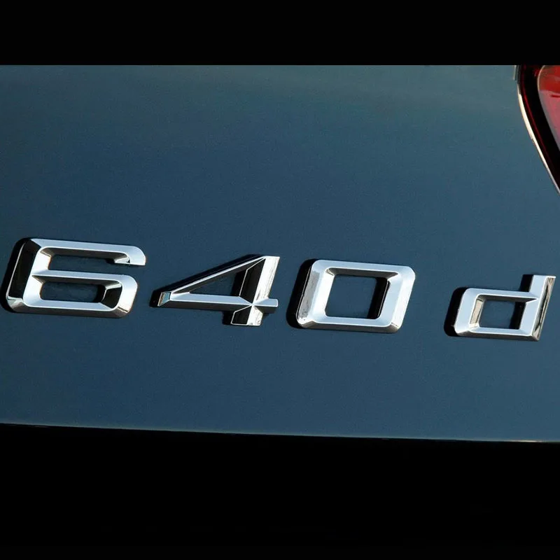 In stock 3D ABS 730d 740d 750d Car Styling Tailbox Letter Badge Badge sticker for BMW 1 3 5 7 Series glossy matte black