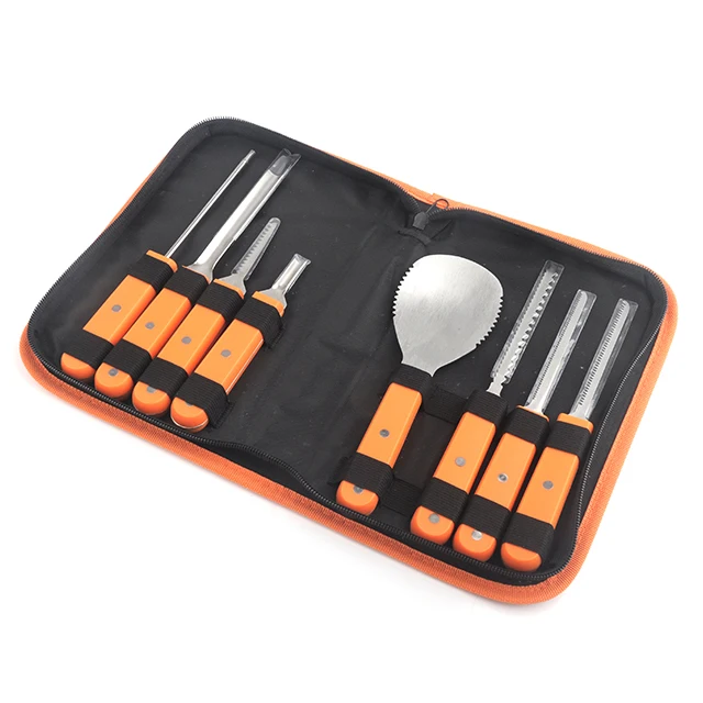 Halloween Pumpkin Carving Tools 8 Pieces Pumpkin Jack-o-lanterns Sculpting Kit Stainless Steel Vegetable Choppers All-season