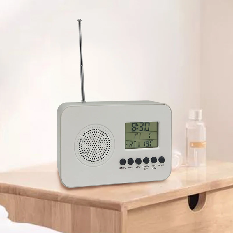 Hot New Design LCD Desk & Table Clock Multi-function Mini Portable Digital Alarm FM Radio Clock