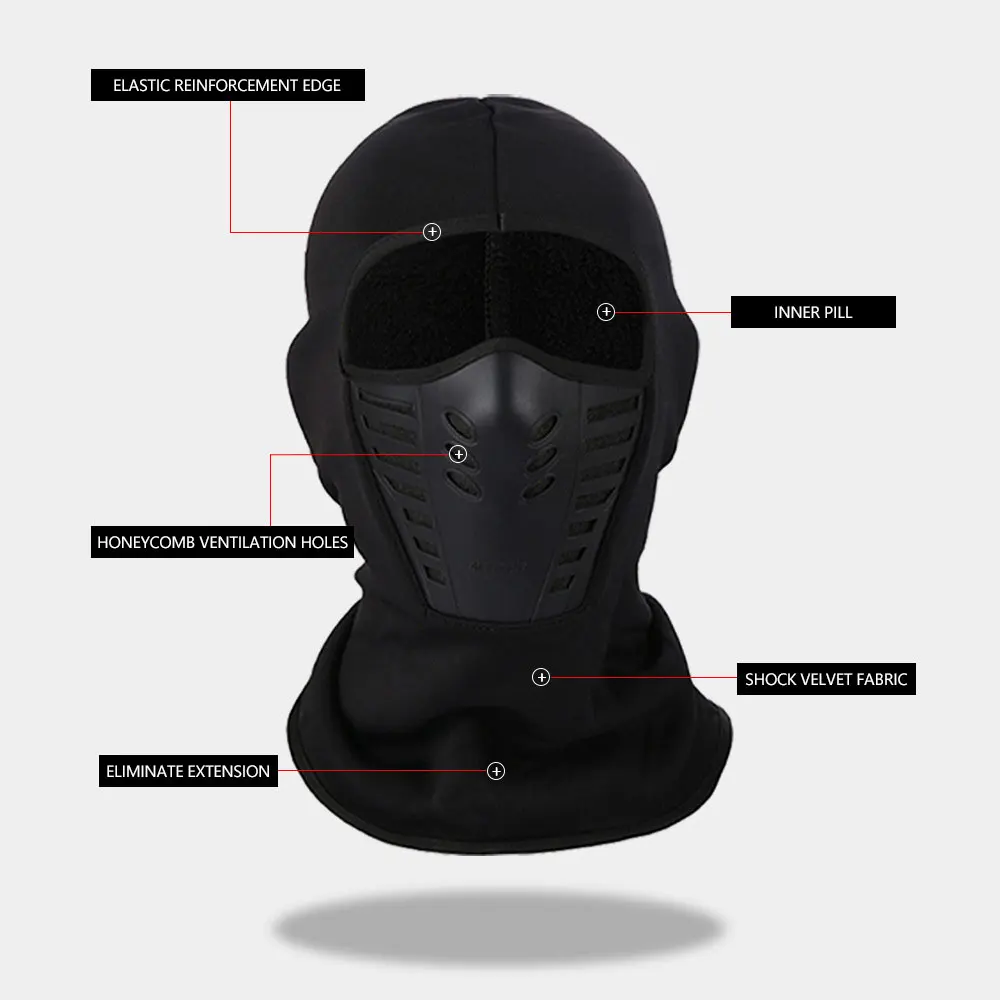 JETSHARK balaclava motorcycle winter windproof Neck Warmer Hood scarf for men and women ski cycling hiking sports full face hats