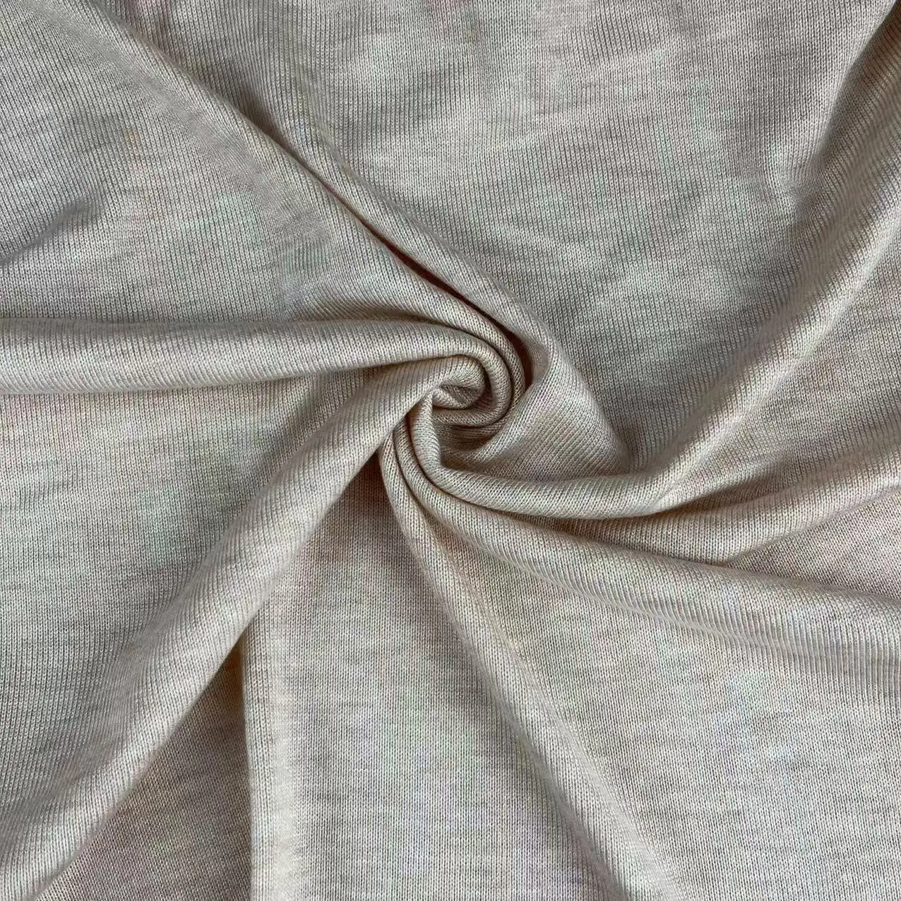 Good quality single hacci fabric 38%Rayon 33%Acrylic 24%Polyester 5%Wool yarn dyed   knitting fabric
