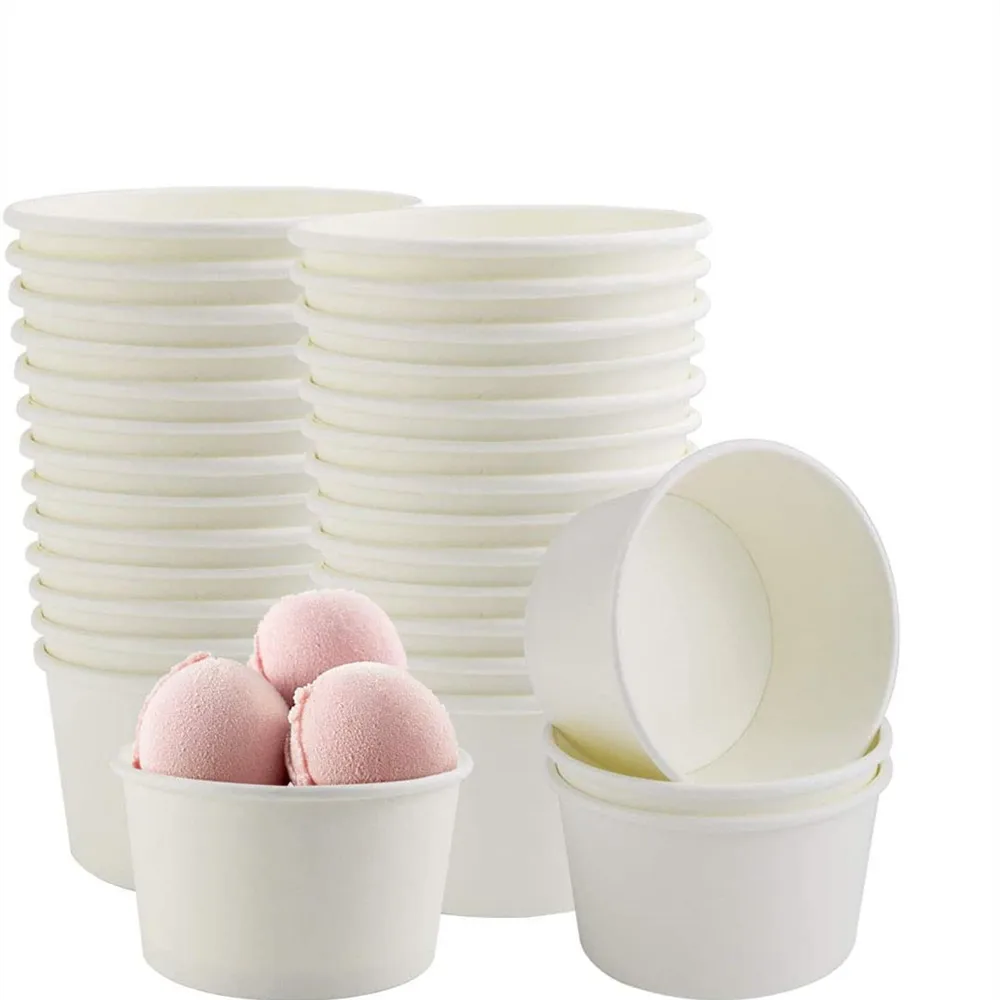 
Disposable Paper Bowls Ice Cream Cups Dessert Bowls Takeout Container for Hot or Cold Food 
