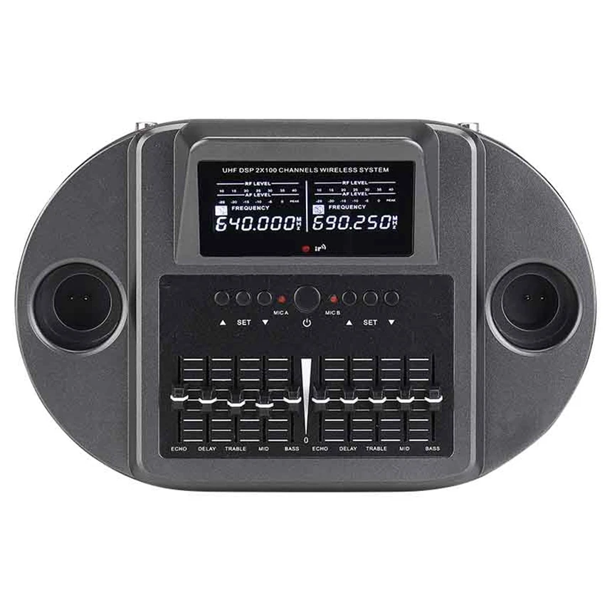 
China Manufacture Gold Luxury uhf cheap high range wireless microphone 