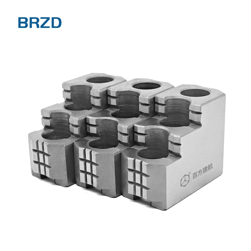 BRD CNC lathe machine standard three jaw 10 inch oil pressure chuck strong hardening powerful CNC machine chuck hard jaw