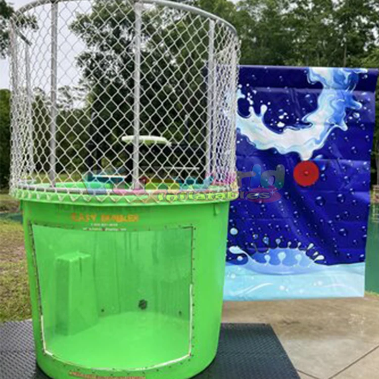 Commercial fun dunktank rides dunking carnival inflatable water splash park party adult dunk tank