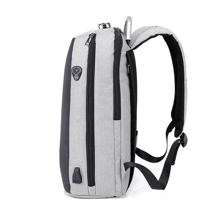 Custom Logo Business Backpack Waterproof Laptop Notebook Bag With USB Charging Smart Office Backbag for Business