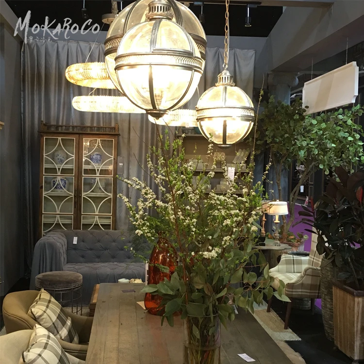 Victoria hotel pendant silver foil old color 3 Lights 3 sizes glass ball chandelier factory outlet chandelier