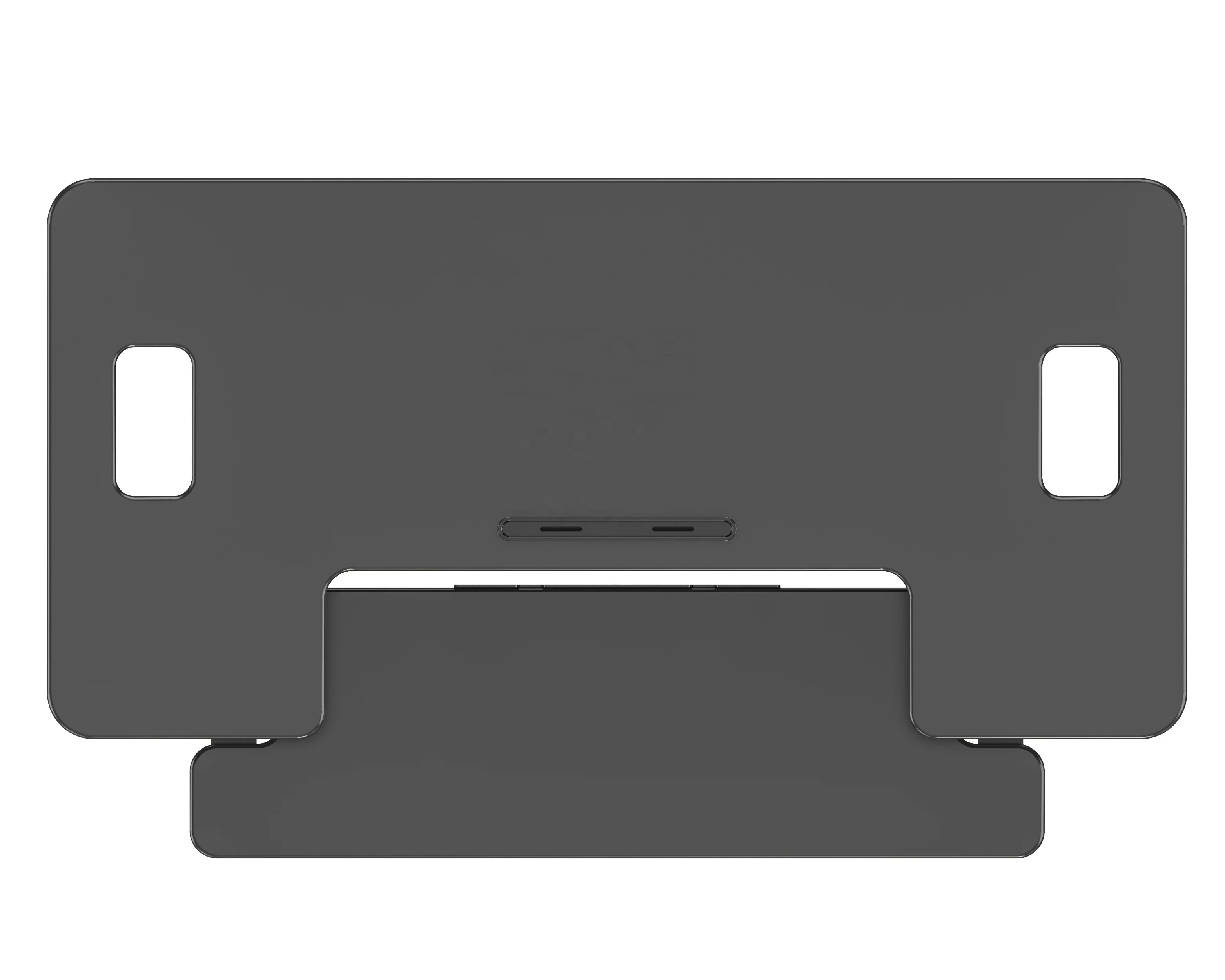 V-mounts Extendable Home Office Large Desktop Workstation Adjustable Tabletop Standing Desk Converter Double Handles