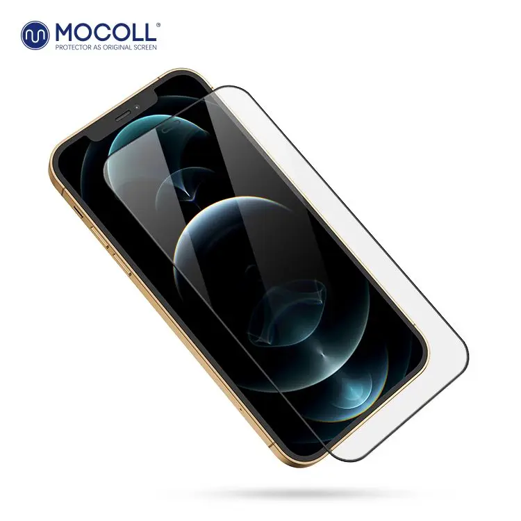MOCOLL 2.5D HD Clear  Ag+ silver anti-bacterial tempered glass screen protector For iPhone 12