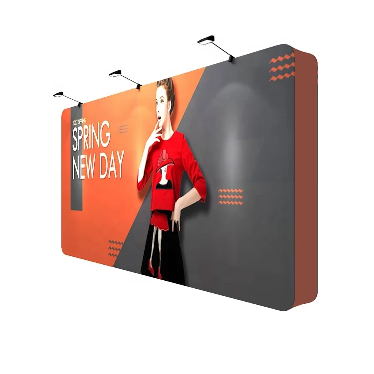 EZ tube 3D backwalls trade show display lightweight stand red carpet banner 10x20 straight pillowcase backdrop