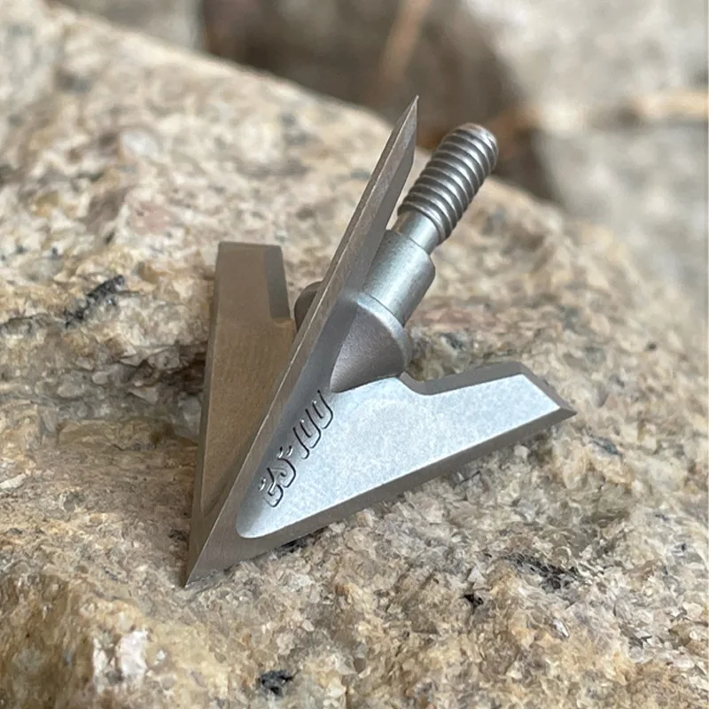 Hi Top Tetes Larges Jagdspitzen Hardness HRC45-48 SS420 Silver Arrow Points 100 Grain Stainless Steel Broadheads