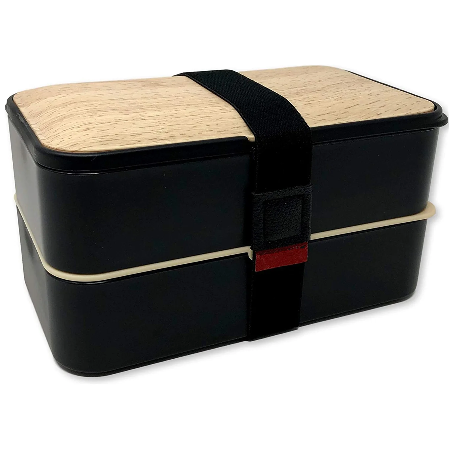 BPA free Bamboo Bento Lunch Box Plastic Stackable Airtight Food Container Leakproof Microwave Dishwasher Safe