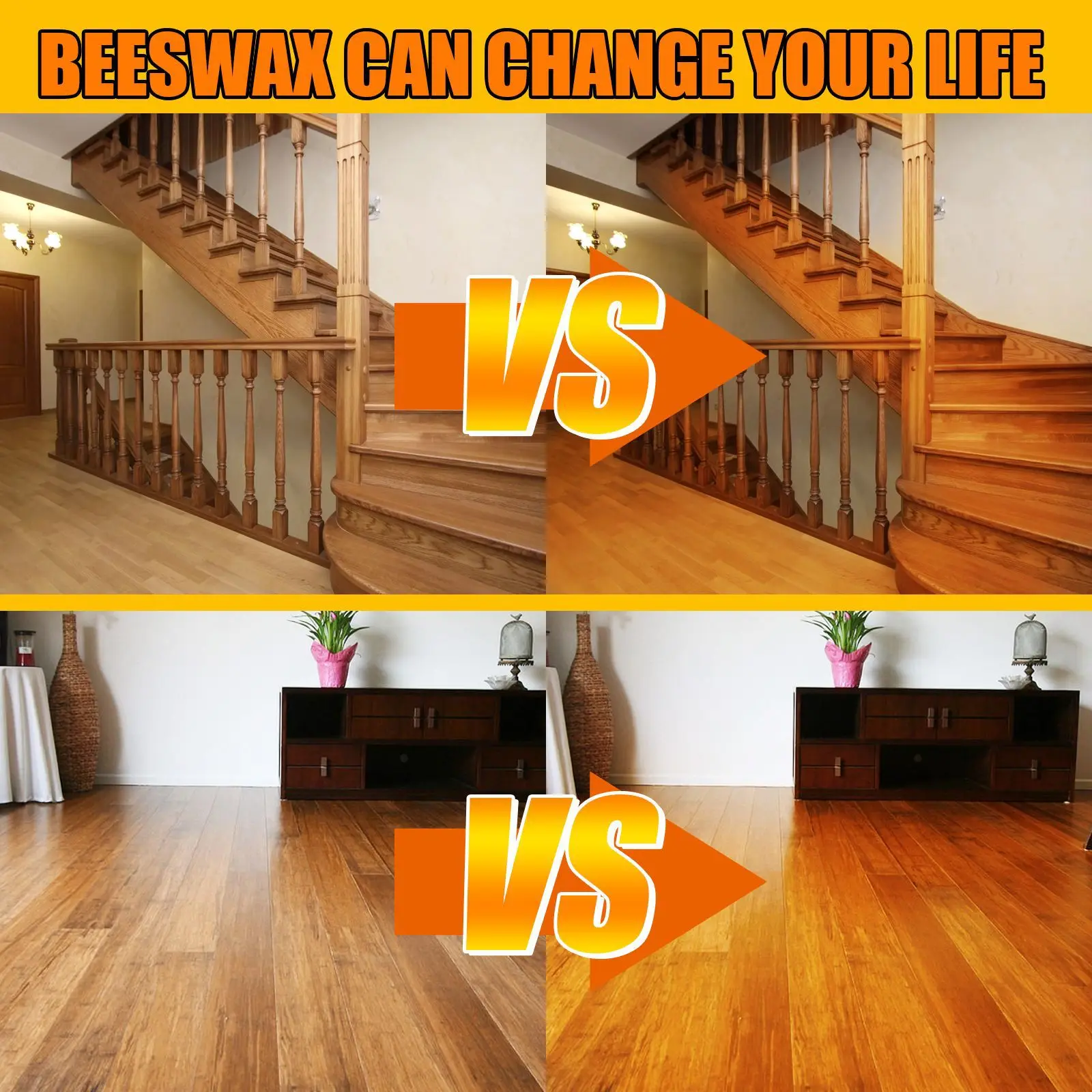 Natural beeswax furniture care polishing brighten wear-resistant wood floor maintenance waterproof anti-cracking