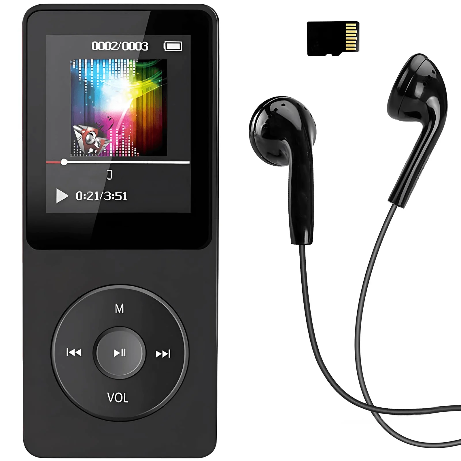 MP3 Music Player With 1.8 Inch LCD Display Buit-in Speaker Portable Wireless Bt Audio Receiver MP4 Music Playing Sports FM Radio
